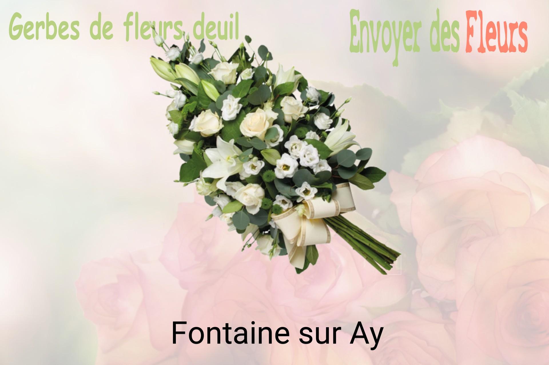 Gerbe de fleurs de deuil livrée à Fontaine-sur-Ay